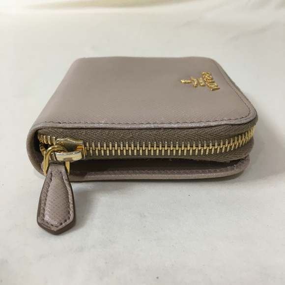 Prada Pink Zip Around Wallet Sku# 58600